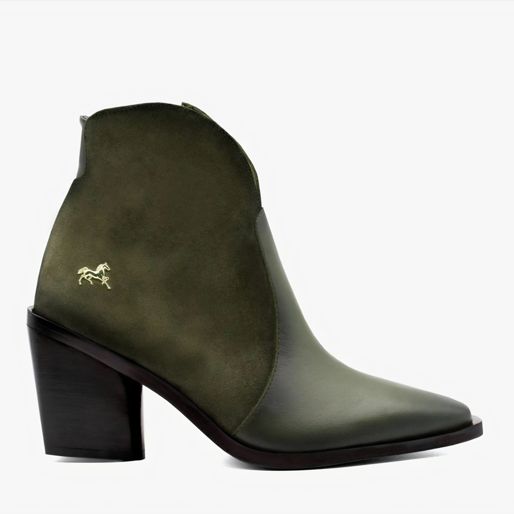 Olive Green Ankle Boots